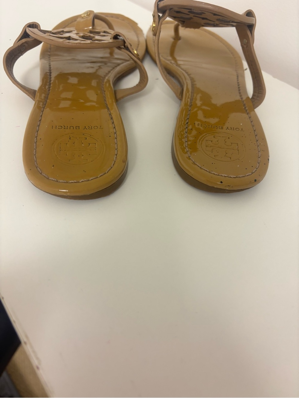 Tory Burch Logo Thong Sandals in Cognac - 9.5 - Picture 4 of 7